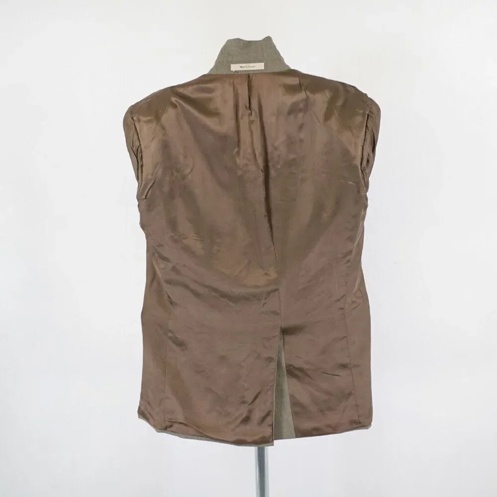 Chaps Ralph Lauren Wool Tan Gray Birdseye Check 40R 2 Button Sport Coat / Blazer